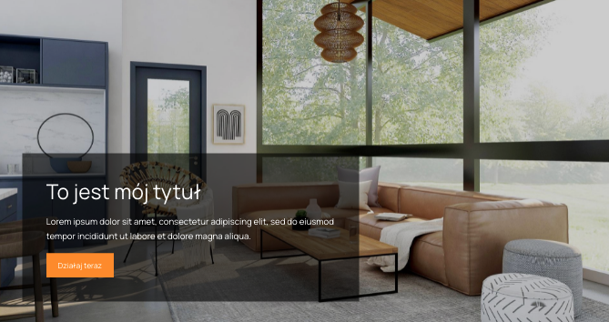 Nagłówek na stronie na dole, z lewej strony.